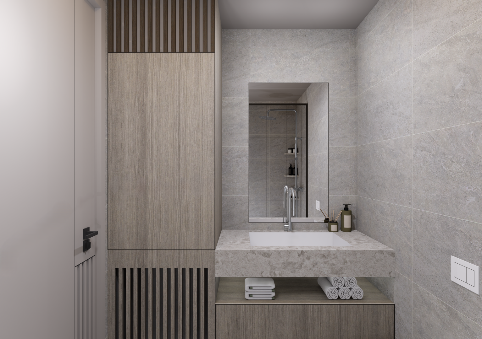 Sirius 48 banyo — premium yüzey detayları, II